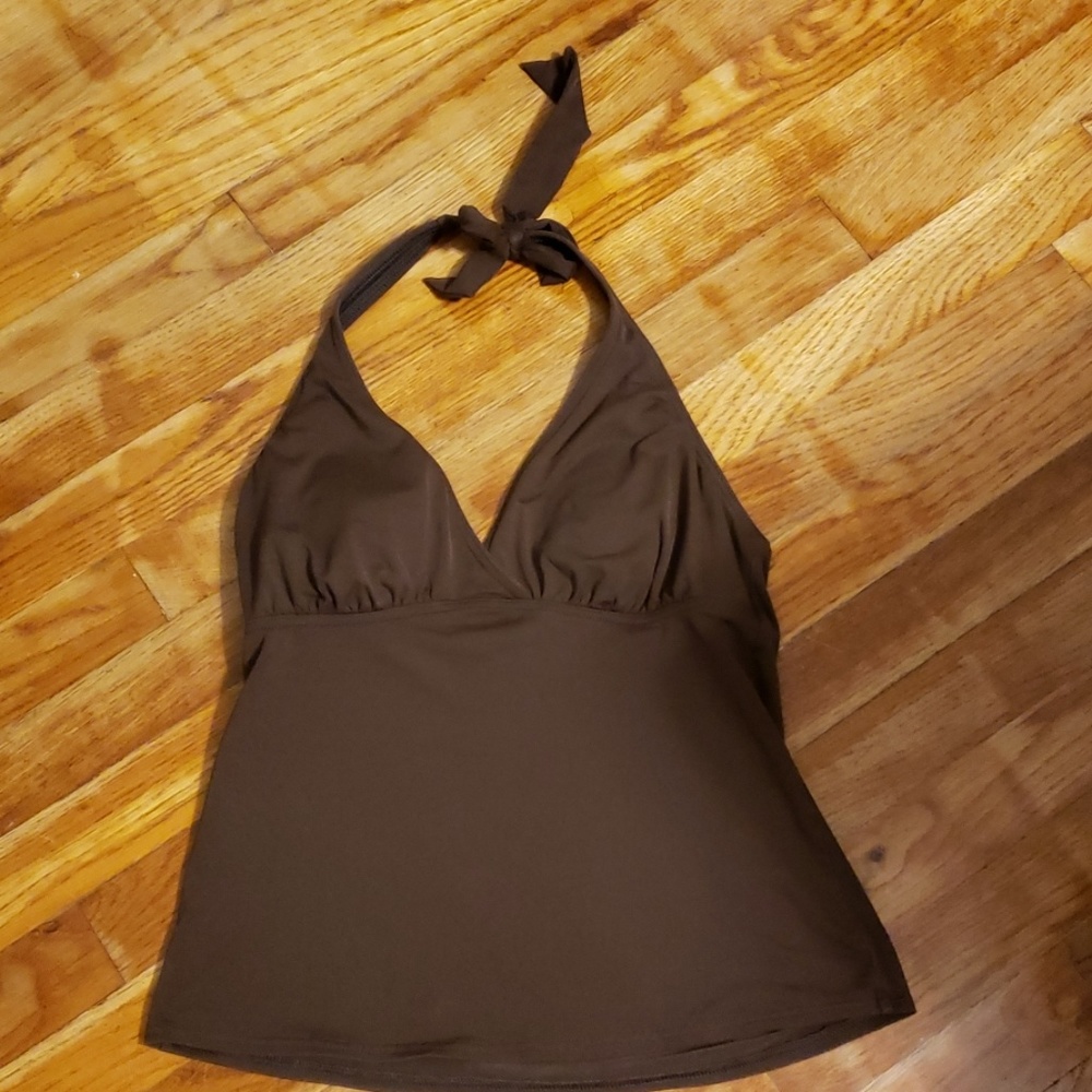 Lands End Tankini Top Size 4 Brown